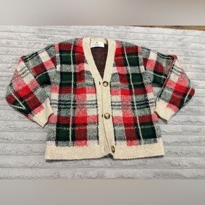H&M Kids Plaid Button-Up Cardigan